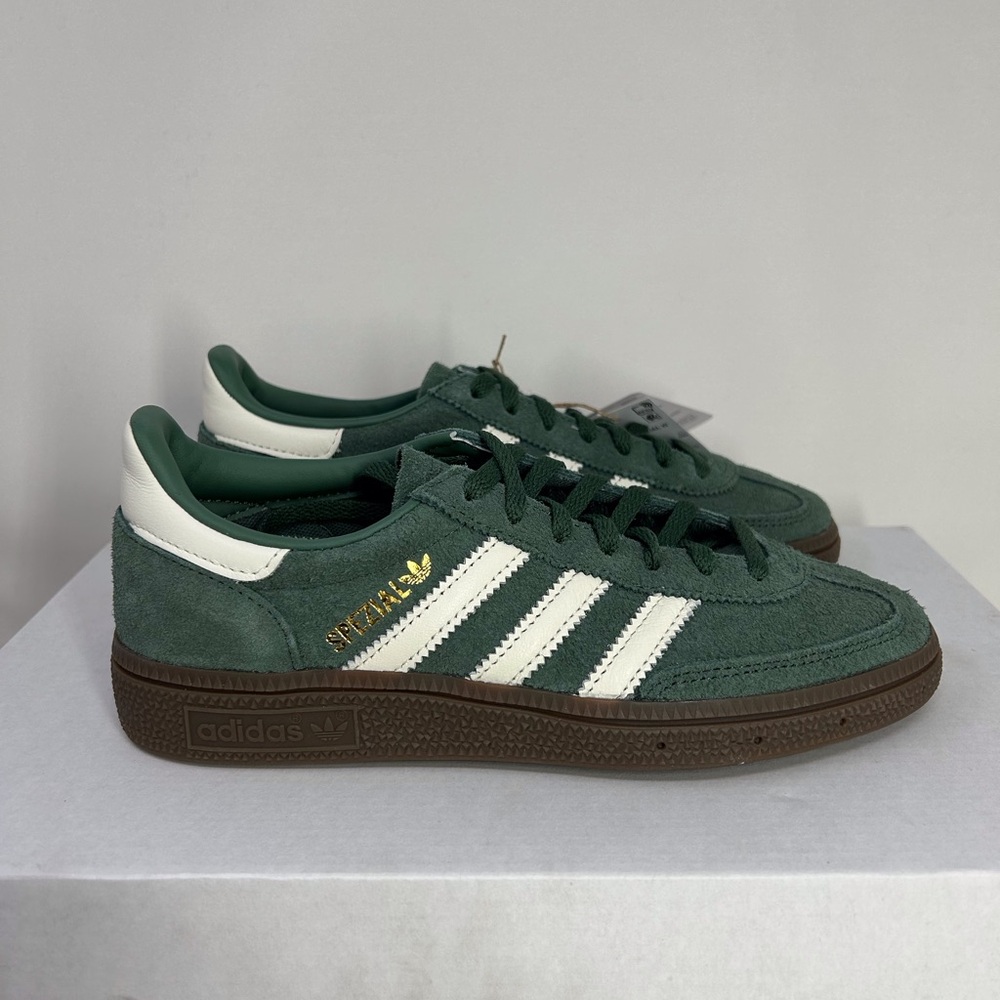 adidas Green and White Spezial Athletic Shoes